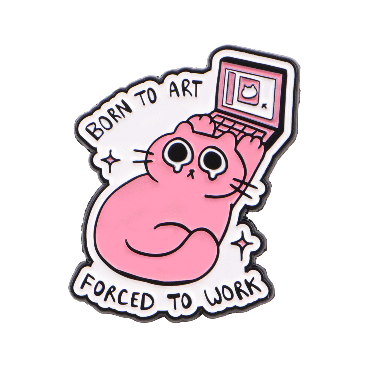 Cute Office Cat Enamel Pin Lap - Tech Office Accessories ulasan dan harga