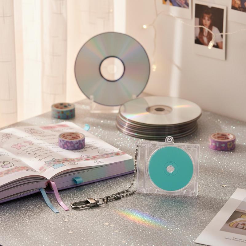CD Disc Case Key Chain - Perip - Tech Accessories Backpack ulasan dan harga