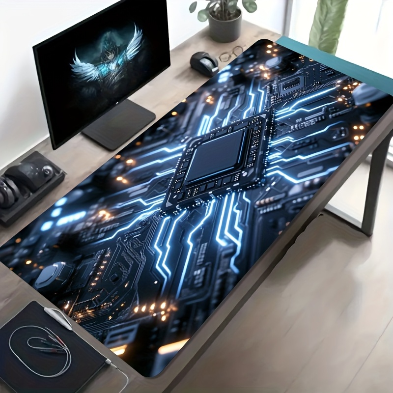 Gaming Mouse Pad Desk Mat with - Tech Accessories Board ulasan dan harga